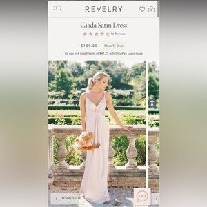 Revelry Giada Satin Dress